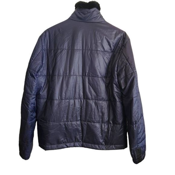 BOSS HUGO BOSS Men's Plum and Black Doobie Down Puffer Fur Collar Jacket Size 42 - Picture 2 of 6